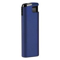MAGMA SOFT, turbo flame electronic lighter in metal case, metallic blue