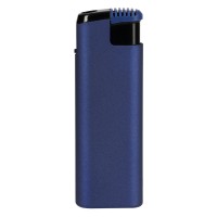 MAGMA SOFT, turbo flame electronic lighter in metal case, metallic blue