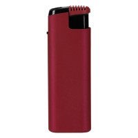 MAGMA SOFT, turbo flame electronic lighter in metal case, metallic red