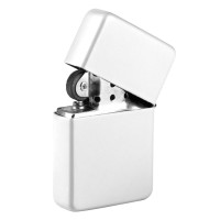 ARMY 100, flint metal lighter, white