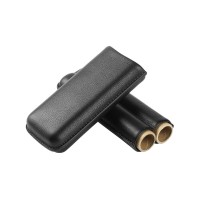 FIDEL, genuine leather cigar case black