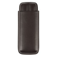 FIDEL, genuine leather cigar case brown