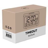 TIMEOUT, lcd desk clock, white