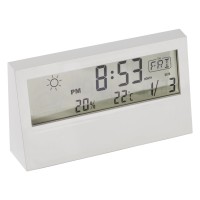 HORIZON, lcd desk clock, white