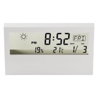 HORIZON, lcd desk clock, white