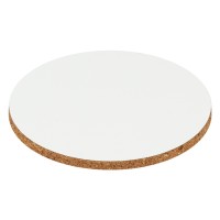 SUBLI WHITE ROUND, sublimation coaster, white