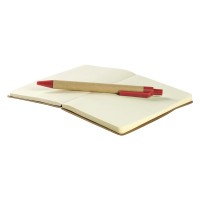 CASE, notebook with pen, red
