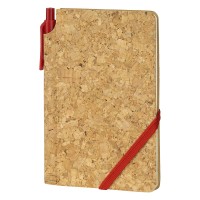 CASE, notebook with pen, red