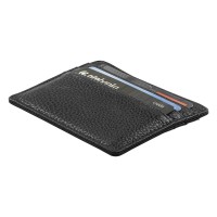 DEBIT, genuine leather card holder, black