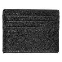 DEBIT, genuine leather card holder, black