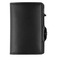 FORTIS, genuine leather wallet with rfid protection, black