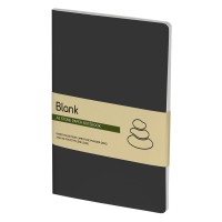 BLANK, a5 notebook, waterproof paper, black