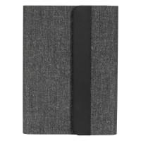 FULTON 3IN1, magnetic, portfolio case with a5 notebook, power bank 5.000 mah, wireless charger for three devices in a gift box, dark gray