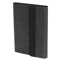 FULTON 3IN1, magnetic, portfolio case with a5 notebook, power bank 5.000 mah, wireless charger for three devices in a gift box, dark gray