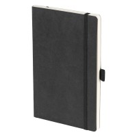 LYRA, flexi cover a5 notebook, made of washed kraft, black