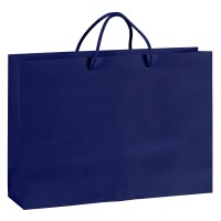 DINA HO, paper bag,  matt laminated, 190 g/m2, blue