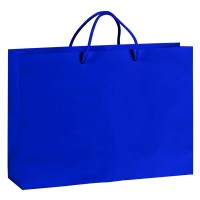 DINA HO, paper bag,  matt laminated, 190 g/m2, royal blue