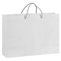 DINA HO, paper bag,  matt laminated, 190 g/m2, white