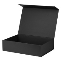 PRESENT, self-folding gift box, black
