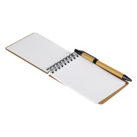 GREEN, notebook with pen, black