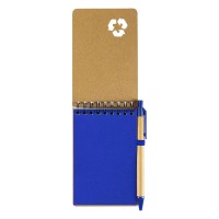 GREEN, notebook with pen, royal blue