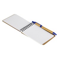 GREEN, notebook with pen, royal blue
