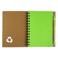 GEO, notebook with pen, kiwi