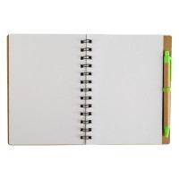 GEO, notebook with pen, kiwi