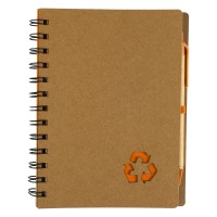 GEO, notebook with pen, orange