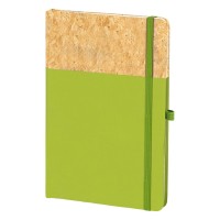 NOTE CORK, a5 notebook, kiwi