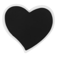 MEMO HEART, stoneware magnet, white