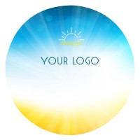 LOGO, stoneware coaster, white