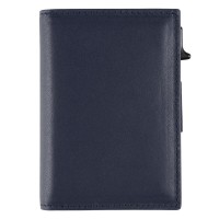 ARKON, genuine leather card holder with rfid protection, blue