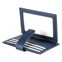 SLIP, genuine leather card holder, 8/1, blue