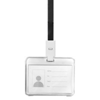 EGO, lanyard id holder, black