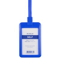 SELF, lanyard id holder, royal blue