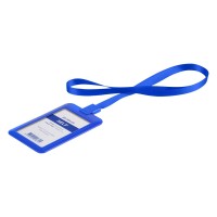 SELF, lanyard id holder, royal blue