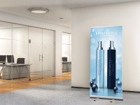 ROLL UP 85, aluminium roll up banner, silver