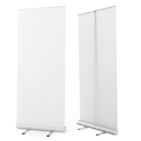 ROLL UP 100, aluminium roll up banner, silver