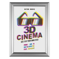 SNAP FRAME A1, aluminum poster stand, silver