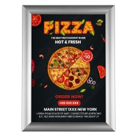 SNAP FRAME A4, aluminum poster stand, silver