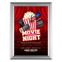 SNAP FRAME B2, aluminum poster stand, silver