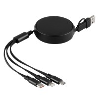 ONES 6IN1, usb type-c charging and data cable, 6 in 1, 60w, black