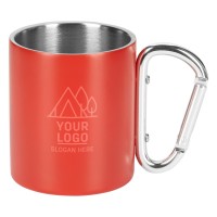 HIKE MATT, metal mug, 200 ml, red