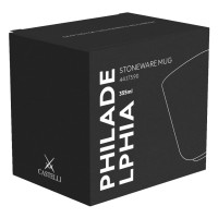 PHILADELPHIA, stoneware mug, 355 ml, white