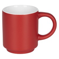 FRESCA, stoneware stackable mug, 180 ml, red