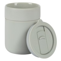 JONA, stoneware mug with silicone cover, 340 ml, gray