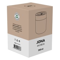 JONA, stoneware mug with silicone cover, 340 ml, gray