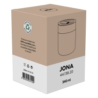 JONA, stoneware mug with silicone cover, 340 ml, blue