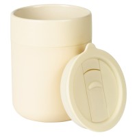 JONA, stoneware mug with silicone cover, 340 ml, beige